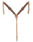 HILASON Western Horse Floral Headstall Breast Collar One Headstall American Leather Tack Set
