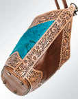 GIBGX207 American Darling Hand Tooled Hair On Genuine Leather Women Bag Western Handbag Purse