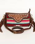 American Darling Small Crossbody Hand Tooled Saddle Blanket Genuine Leather Women Bag Western Handbag Purse