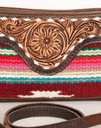 American Darling Small Crossbody Hand Tooled Saddle Blanket Genuine Leather Women Bag Western Handbag Purse