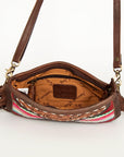 American Darling Small Crossbody Hand Tooled Saddle Blanket Genuine Leather Women Bag Western Handbag Purse