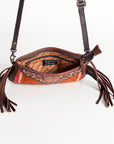 American Darling Small Crossbody Hand Tooled Saddle Blanket Genuine Leather Women Bag Western Handbag Purse