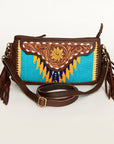 American Darling ADBGA189B Cross Body Ii Hand Tooled Saddle Blanket Genuine Leather Women Bag Western Handbag Purse