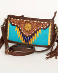 American Darling ADBGA189B Cross Body Ii Hand Tooled Saddle Blanket Genuine Leather Women Bag Western Handbag Purse