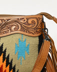American Darling Cross Body Hand Tooled Saddle Blanket Genuine Leather Women Bag Western Handbag Purse