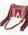 American Darling Cross Body Hand Tooled Saddle Blanket Genuine Leather Women Bag Western Handbag Purse