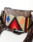 American Darling Cross Body Hand Tooled Saddle Blanket Genuine Leather Women Bag Western Handbag Purse