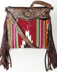 American Darling ADBGZ421 Signature Crossbody Hand Tooled Saddle Blanket Genuine Leather Women Bag Western Handbag Purse