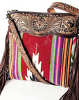 American Darling ADBGZ421 Signature Crossbody Hand Tooled Saddle Blanket Genuine Leather Women Bag Western Handbag Purse