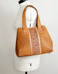 American Darling ADBGA196 Tote Hand Tooled Genuine Leather Women Bag Western Handbag Purse