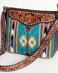 American Darling Large Crossbody Hand Tooled Saddle Blanket Genuine Leather Women Bag Western Handbag Purse