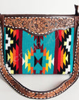American Darling Large Crossbody Hand Tooled Saddle Blanket Genuine Leather Women Bag Western Handbag Purse