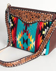 American Darling Large Crossbody Hand Tooled Saddle Blanket Genuine Leather Women Bag Western Handbag Purse