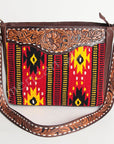 American Darling Large Crossbody Hand Tooled Saddle Blanket Genuine Leather Women Bag Western Handbag Purse