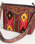 American Darling Large Crossbody Hand Tooled Saddle Blanket Genuine Leather Women Bag Western Handbag Purse