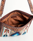 American Darling Large Crossbody Hand Tooled Saddle Blanket Genuine Leather Women Bag Western Handbag Purse
