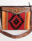 American Darling Large Crossbody Hand Tooled Saddle Blanket Genuine Leather Women Bag Western Handbag Purse