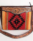 American Darling Large Crossbody Hand Tooled Saddle Blanket Genuine Leather Women Bag Western Handbag Purse