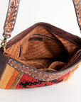 American Darling Large Crossbody Hand Tooled Saddle Blanket Genuine Leather Women Bag Western Handbag Purse