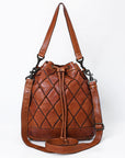 Spaghetti Western Swc177Cg Hobo Vintage Handmade Drum Dyed Genuine European Cowhide Leather Women Bag Western Handbag Purse