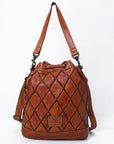 Spaghetti Western Swc177Cg Hobo Vintage Handmade Drum Dyed Genuine European Cowhide Leather Women Bag Western Handbag Purse