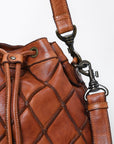 Spaghetti Western Swc177Cg Hobo Vintage Handmade Drum Dyed Genuine European Cowhide Leather Women Bag Western Handbag Purse