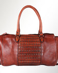 Spaghetti Western Swc185Cg Tote Vintage Handmade Drum Dyed Genuine European Cowhide Leather Women Bag Western Handbag Purse