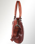 Spaghetti Western Swc185Cg Tote Vintage Handmade Drum Dyed Genuine European Cowhide Leather Women Bag Western Handbag Purse
