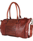 Spaghetti Western Swc185Cg Tote Vintage Handmade Drum Dyed Genuine European Cowhide Leather Women Bag Western Handbag Purse