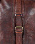 Spaghetti Western Swc186Brn Tote Vintage Handmade Drum Dyed Genuine European Cowhide Leather Women Bag Western Handbag Purse
