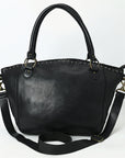 Spaghetti Western Swc188Blk Tote Vintage Handmade Drum Dyed Genuine European Cowhide Leather Women Bag Western Handbag Purse