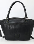 Spaghetti Western Swc188Blk Tote Vintage Handmade Drum Dyed Genuine European Cowhide Leather Women Bag Western Handbag Purse