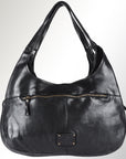 Spaghetti Western Swc189Blk Tote Vintage Handmade Drum Dyed Genuine European Cowhide Leather Women Bag Western Handbag Purse