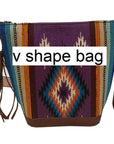 American Darling Tote Saddle Blanket Genuine Leather Women Bag Western Handbag Purse