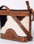 American Darling ADBGZ451 Tote Hand Tooled Hair-On Genuine Leather Women Bag Western Handbag Purse