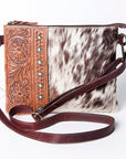 ADBGZ452 American Darling Hand Tooled Hair On Genuine Leather Women Bag Western Handbag Purse