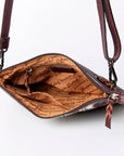 ADBGZ452 American Darling Hand Tooled Hair On Genuine Leather Women Bag Western Handbag Purse