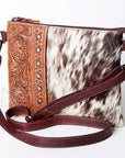 ADBGZ452 American Darling Hand Tooled Hair On Genuine Leather Women Bag Western Handbag Purse