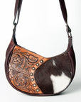 American Darling ADBGZ453 Hobo Hand Tooled Hair-On Genuine Leather Women Bag Western Handbag Purse