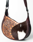 American Darling ADBGZ453 Hobo Hand Tooled Hair-On Genuine Leather Women Bag Western Handbag Purse