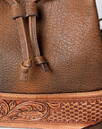 American Darling Bucket Hand TooledGenuine Leather women bag western handbag purse |