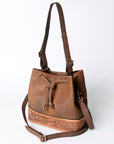 American Darling Bucket Hand TooledGenuine Leather women bag western handbag purse |