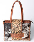 American Darling ADBGZ463 Tote Hand Tooled Hair-On Genuine Leather Women Bag Western Handbag Purse