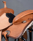 Hilason Western Horse Ranch Roping Saddle American Leather Hilason Tan pleasure endurance