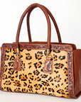 American Darling ADBGI174A Tote Hand Tooled Hair On Genuine Leather women bag western handbag purse
