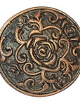 Western Screw Back Concho Rose Round Copper Cowgirl Hilason