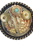 Western Screw Back Cactus Rope Concho Copper Cowgirl Hilason