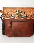 American Darling Clutch Hand Tooled Saddle Blanket Fabric Genuine Leather Western Women Bag Handbag Purse | Purses for Cute