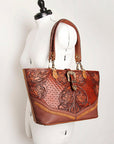 American Darling ADBGI195 Tote Hand Tooled Genuine Leather Women Bag Western Handbag Purse