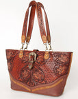 American Darling ADBGI195 Tote Hand Tooled Genuine Leather Women Bag Western Handbag Purse